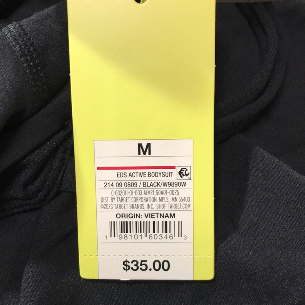 NEW SIZES All In Motion Luxe Everyday Soft Full Length Black Active Bodysuit NWT - Picture 12 of 12